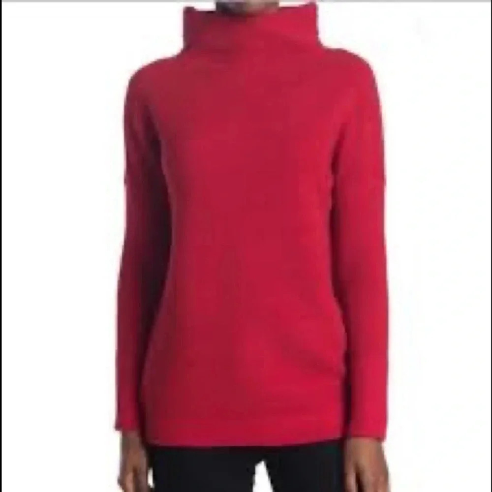 RDI Mock Neck Off Shoulder Rib Sweater S